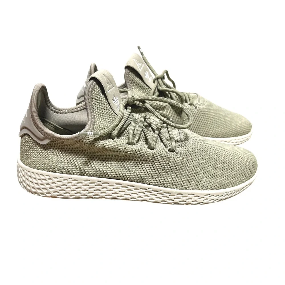 Adidas Pharrell Williams Tennis Hu Olive Green Mens 6.5 CQ2298 Sneakers